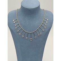 Kolye Metal 45cm Özel Hediye Model F02183 Çok Renkli