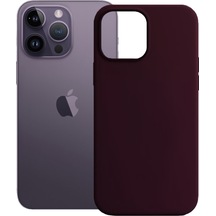 İphone Uyumlu 14 Pro Max Kılıf Nano Lansman Silikon Arka Kapak Bordo