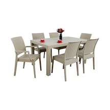 Luna Elit Rattan 90x150 2 Elit Koltuk 4 Elit Sandalye Masa Takımı Çölbeji
