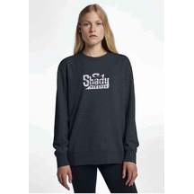 Shady Records Baskılı Füme Antrasit Kadın Sweatshirt