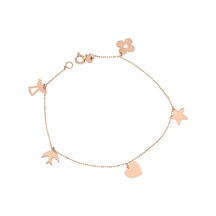 Glorria Rose Altın Şans Bileklik N11.17192 Sarı Altın