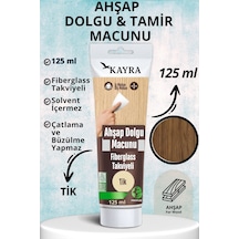 Tik Renk Ahşap Tamir Macunu 125 Ml Mobilya Masa Dolap Sehpa Çizik Çatlak Giderici Parke Çatlak Dolgusu Parke Çizik Tamiri Lamine Parke Ve Ahşap Yüzeyler İçin Onarıcı Macun Tahta Tamirat Macunu Tik