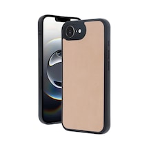 Apple iPhone Uyumlu - 16e Kılıf Aras Deri Kapak - Pudra