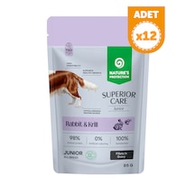 Nature S Protection Superior Care Tavşanlı & Krilli Sos İçinde Yavru Köpek Yaş Maması 85g 12 Adet