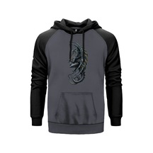 Kadim Ejderha Gri Renk Reglan Kol Sweatshirt