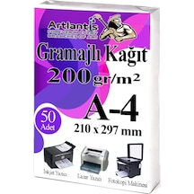 A4 Gramajlı Fotokopi Kağıdı 50 Adet 200 Gr Sertifika Kağıdı Kalın Kağıt Baskı Tüm Yazıcılara Uyumlu 21x29.7cm Ofis Büro