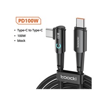 Toocki Toocki 100w Usb C Hızlı Şarj Kablosu 90 Derece Dirsek Huawei Xiaomi Samsung Uyumlugökyüzü Mavi1m