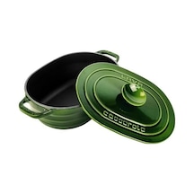Lava Döküm Oval Tencere Döküm Demir Kapak Experience Majolik Serisi Ölçü 24x33cm. 12v