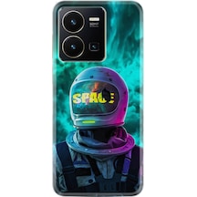 Vivo Y36 Kılıf Resimli Desenli Silikon Platinium Series Space 1814