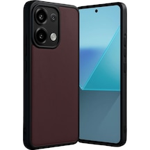 Xiaomi Redmi Note 13 Pro 5g Kılıf Aras Deri Kapak - Bordo Düz Renkli