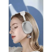 P9 - 439 - Plus Kablosuz Kulak Üstü Bluetooth Kulaklık Beyaz Yüksek - Muratech - Ses Kaliteli