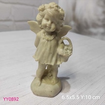 Yy0892 Kolunda Sepet Tutan Melek Silikon Kalıp
