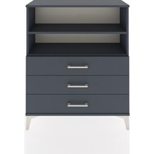 Arges Şifonyer 2 Raflı 3 Çekmeceli 88x30x106 Antrasit-antrasit Antrasit