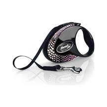 Flexi Glam Splash Crystal S Beden Siyah 3mt Şerit Tasma Siyah