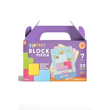 Block Puzzle - Eğitici Zeka Oyunu 7 Blok 20 Seviye Kart 3 Zorluk Akıl Ve Mantık Oyunu