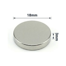 50 Adet - 18x3 Mm Neodyum Mıknatıs Neodim Magnet Yuvarlak