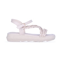 Moda Ayakkabı 852 Syh-krem Yazlık Düz Sandalet Ayakkabı Krem