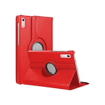 Lenovo Tab P11 Pro 2.nesil İçin Kılıf Zab50094tr 360 Rotating Stand Deri Tab P11 Pro 2.nesil İle Uyumlu Kılıf - Kırmızı