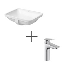 Duravit Starck 3 49 Cm Tezgahaltı Lavabo Ve No.1 Lavabo Bataryası