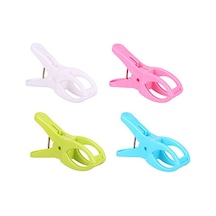 4 Parçalı Set-b-satış 4 Adet/takım Plastik Askı Klipleri Çamaşır Elbise Plaj Havlusu Pimleri Yaylı Kelepçe Büyük Klipler Varış