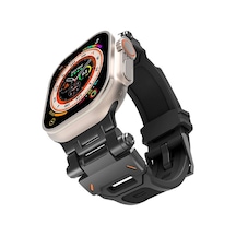 Butam Bilişim Watch 42mm Clo- Krd-108 Metal Başlıklı Silikon Kordon-siyah