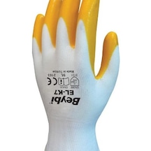 Nitril Eldiven Sarı Beyaz No:10