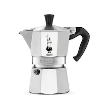Moka Express: 3 Cups Ocak Üstü Espresso Pişirici - 130ml - Gümüş Renk - Alüminyum Gövde - Patentli Güvenlik Val