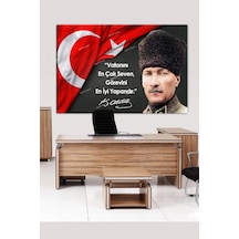 Atatürk Makam Panosu Tablosu Kanvas Tablo Resmi Kurumlar Okullar 70 x 50k