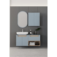Biani Katia 120 Cm Banyo Dolabı Renk Buz Mavisi