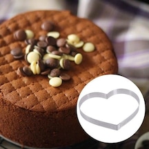 Narkalıp Kalp Şeklinde Delikli Tart Kalıbı Çap 10 Cm 4 Lü