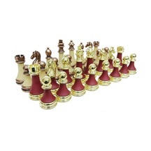 Satranç  Taşı Zamak Polyester Krem Bordo Dekoratif