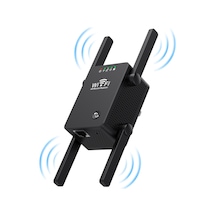 300 Mbps Wifi Sinyal Güçlendirici Siyah Router Kablosuz Ağ Genişletici Cihaz