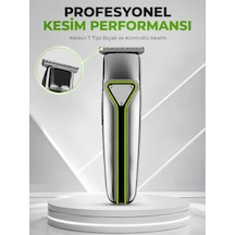Astraltech Şarjlı Saç Sakal Tıraş Makinesi T Başlıklı 1 2 3 Mm Taraklı Kablolu Ve Kablosuz