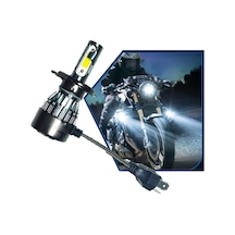Motosiklet H4 Xenon Ampul 4000lümen Power Led 6000k Beyaz 1 Adet