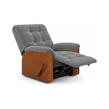 Smarto Relax Ticino Manuel Mekanizmalı Ayak Uzatmalı Ahşap Yan Panelli Polyester Tv Koltuğu Baba Koltuğu Gri