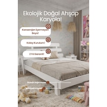 Renazzo Lotus X New Masif Ahşap Karyola Vernik 200x200 Vernik - 200 X 200