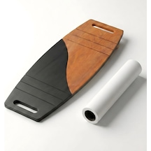 Siyah/kahve Denge Tahtası Balance Roller Board Sörf Eğitim Tahtası Kaykay Eğitim Tahtası 73 X 31 Cm Rb08 Çok Renkli