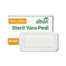 Steril Yara Pedi, Nonwowen 10cmx20cm Pansuman Yara Örtüsü, Steril Tekli Paketlerde 25li Kutuda