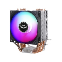 Willowhaven Siyah 6 Bakır Tüplü Rgb Kule Cpu Soğutucu Fan Pwm Kontrollü Sessiz Pc Soğutma Sistemi