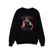 Testament Baskılı Sweatshirt Siyah Testament Baskılı Sweatshirt Siyah
