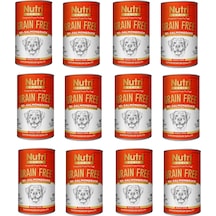 Nutri Canin Tahılsız %92 Somon ve Ördekli Konserve Yetişkin Köpek Maması 12 x 400 G