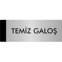 Metal Yönlendirme Levhası, Departman Kapı Isimliği Temiz Galoş 5x20 Cm Gümüş Renk