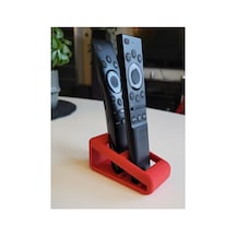 Kumanda Organizer Standı Uzaktan Kumanda Düzenleyici 2 Tv Kumandalık Modern Kırmızı