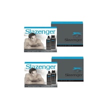 Slazenger Active Sport Mavi Erkek Parfüm EDT 2 x 125 ML + Sprey Deodorant 2 x 150 ML