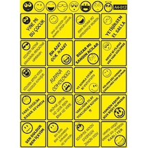 A4 Sticker 012 Tek Paket Çoklu Sticker Çok Renkli