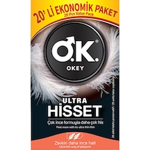 3 Adet Okey Prezervatif Ultra Hisset 20'li