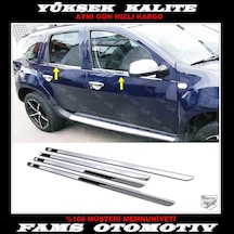 Dacia Duster Krom Cam Çıtası 4 Prç 2010-2018 P. Çelik