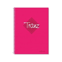 2012095/1 Tranz Pp Kapak, 1.hamur Kağıt Spiralli Defter, Pembe 103 Ivory