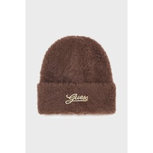 Guess Knitted Logolu Örme Bere Aw5633pol01 Kadın Bere Aw5633 Pol01 Btc Koyu Kahve