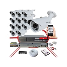 12' li 5 MP 1940P Sensör 6 Megapiksel Sony Lens Metal Kasa IP Güvenlik Kamerası Seti_BS 748IP